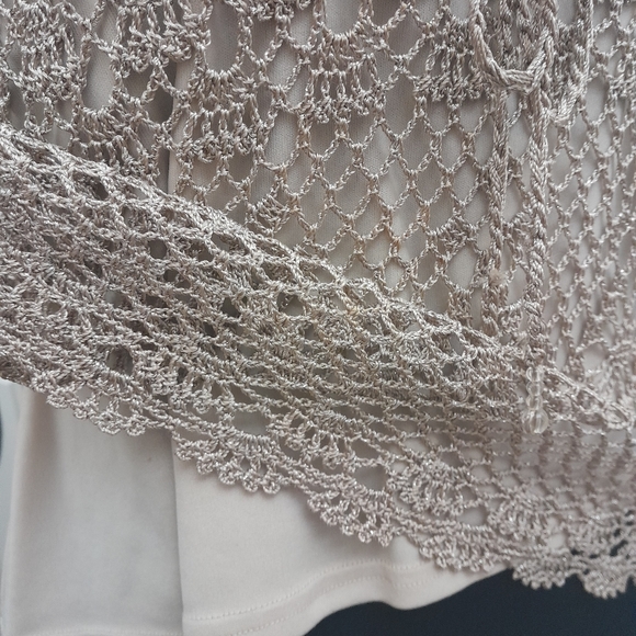 Gold crochet cami top - Picture 10 of 11